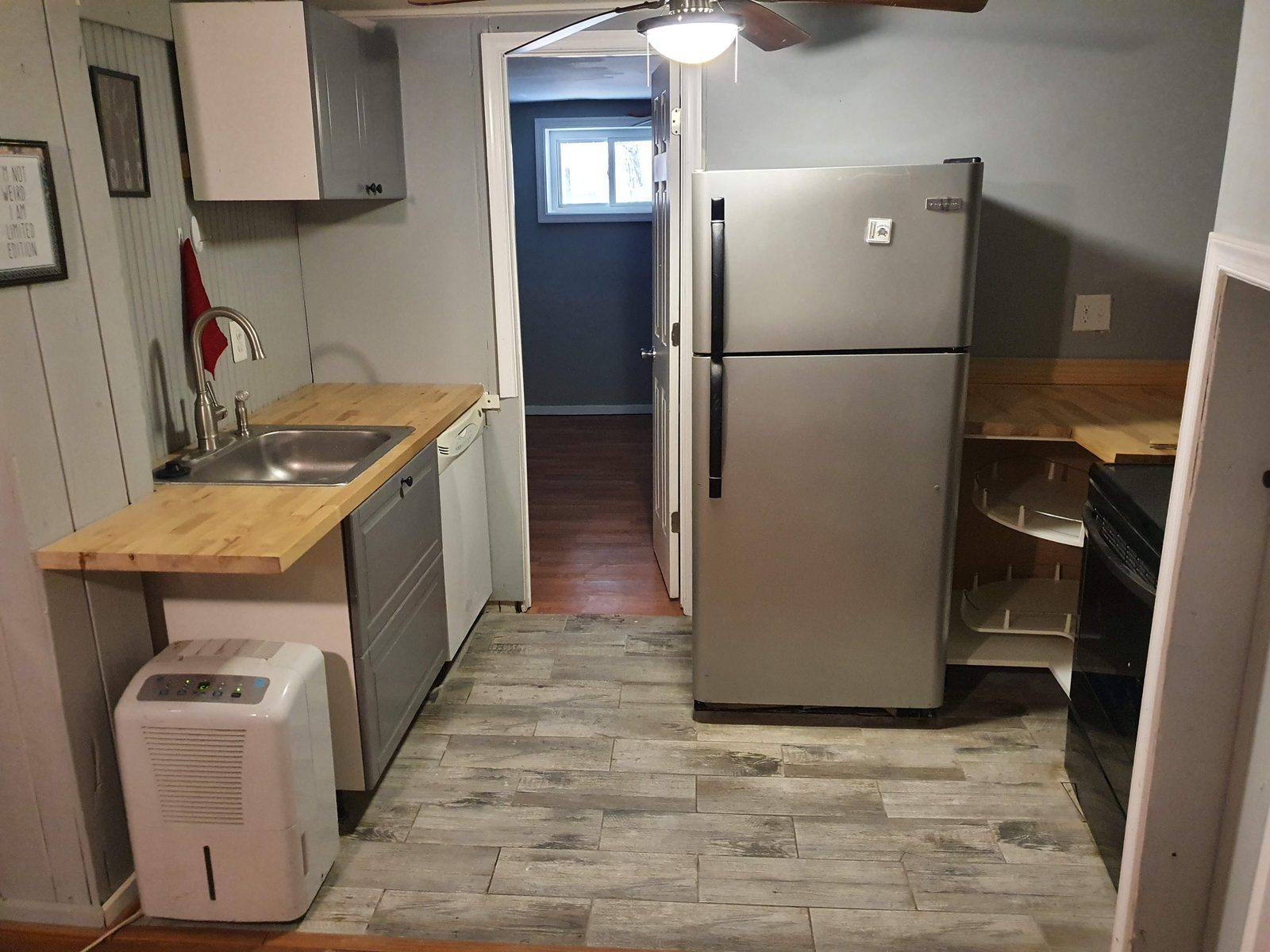 Full kitchen in the basement apartment
